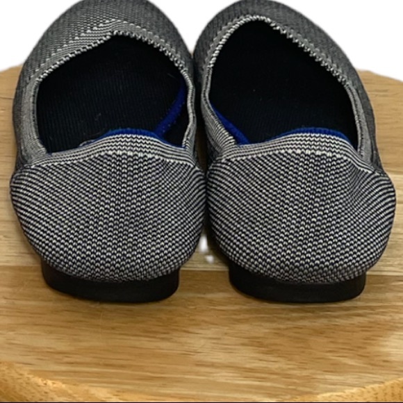 Rothy’s Retired The Flat Cloud Grey Birdseye Size 9 Slip On Flats - Picture 3 of 6